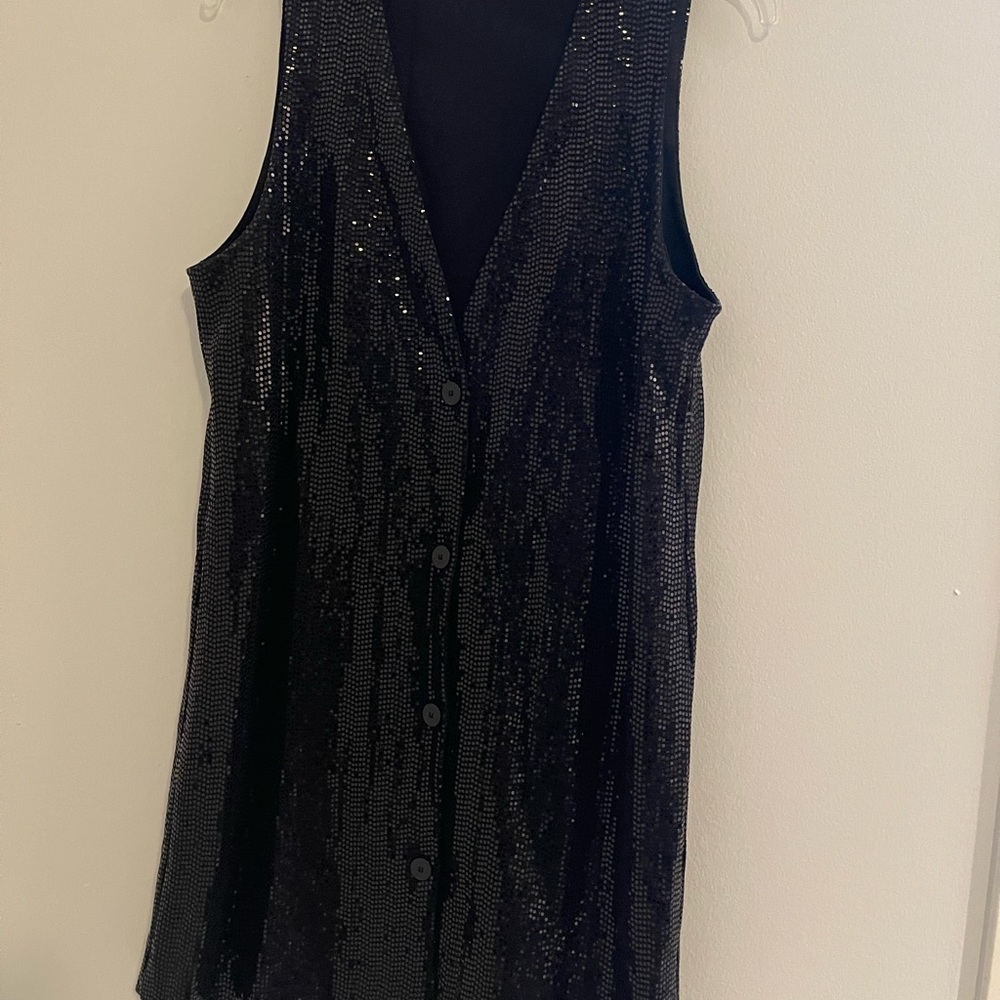 Zara sequin dress in black